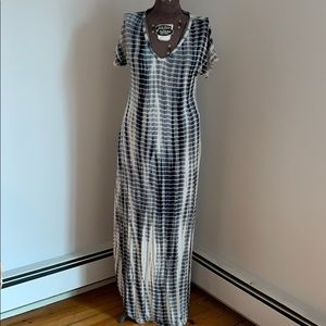 Shein Deep V Maxi Dress w/ Pockets, Size M